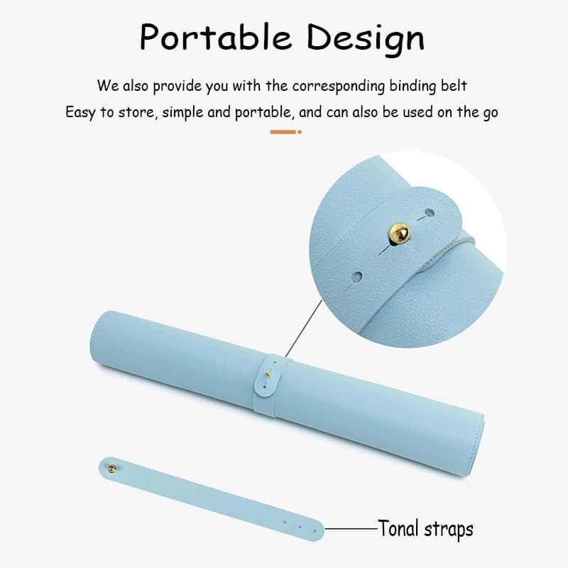 Biała podkładka biurkowa PU pod mysz i klawiaturę