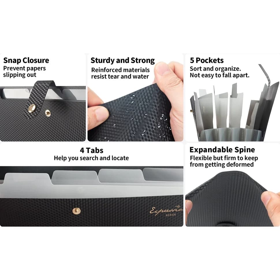 Teczka harmonijkowa A4 – 5 przegród