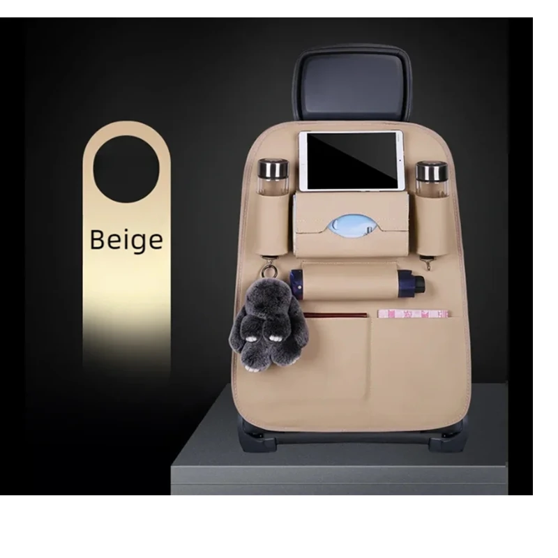 Organizer na tył fotela z zamykanym schowkiem