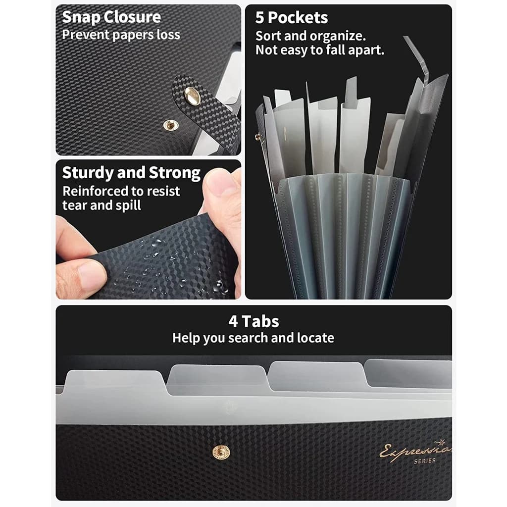 Teczka harmonijkowa A4 – 5 przegród