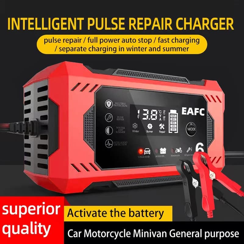 Ładowarka do akumulatora 12 V 6 A z trybem naprawy