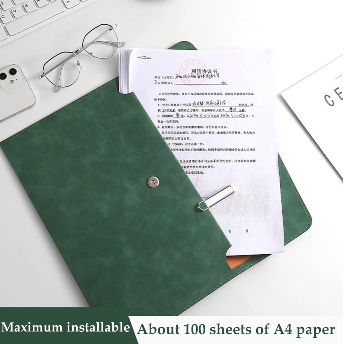 Skórzana teczka A4 na dokumenty