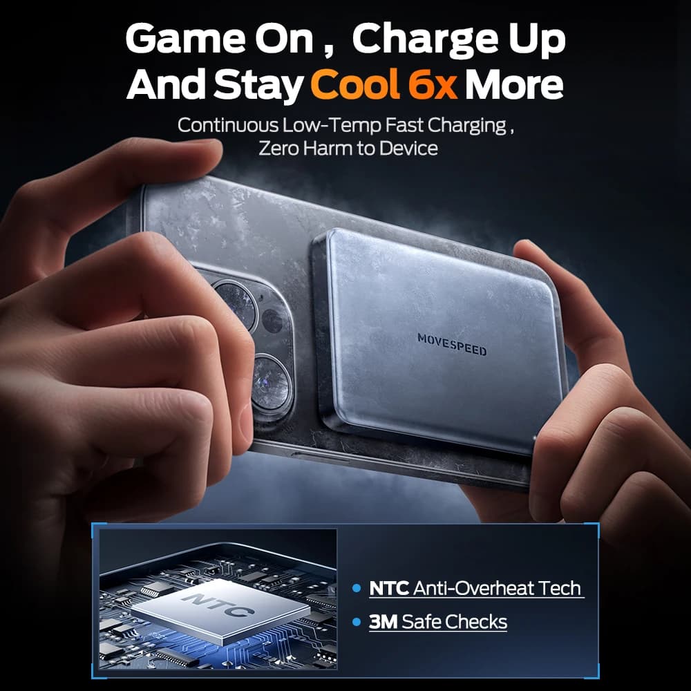 Power bank magnetyczny 10000 mAh – MOVESPEED S10