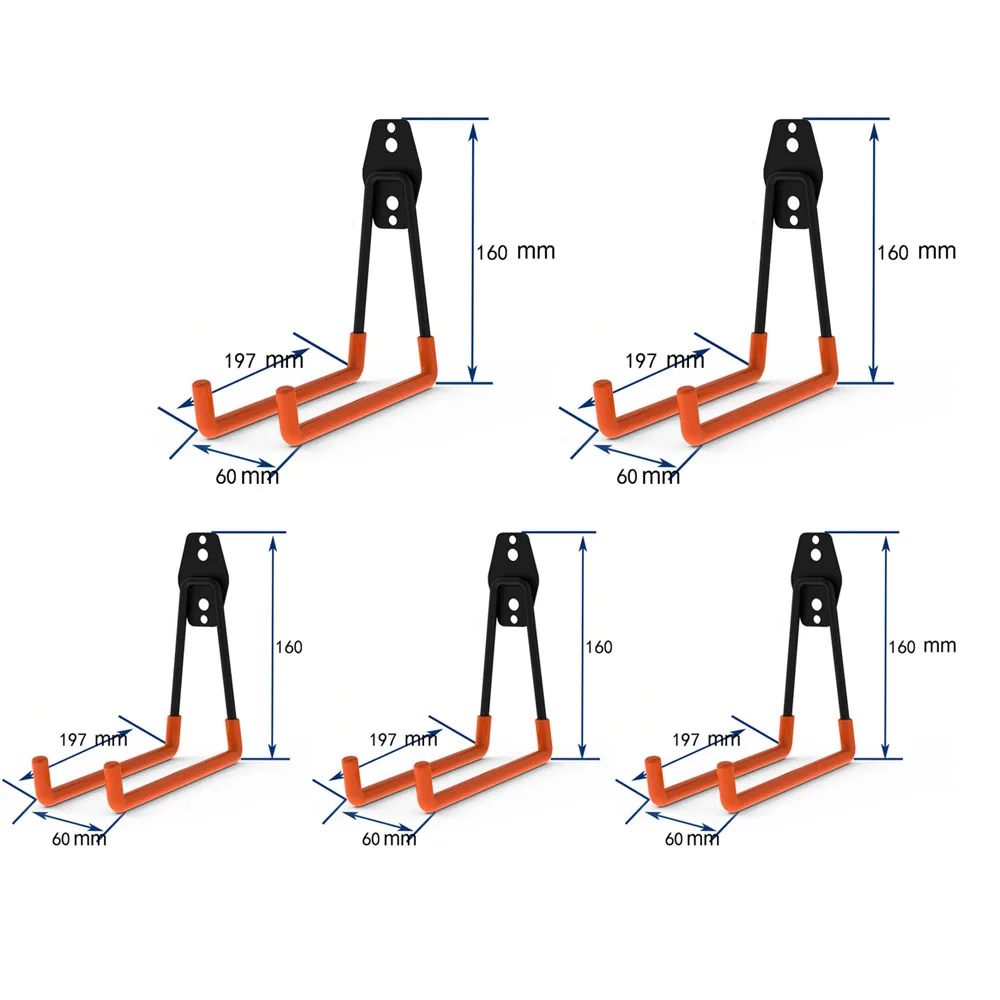 Metalowy hak ścienny do garażu i narzędzi