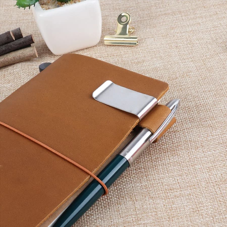 Skórzany klips na długopis do notesu – STONEGO