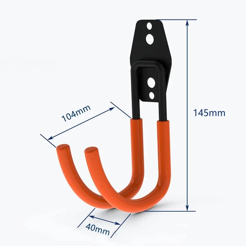 Metalowy hak ścienny do garażu i narzędzi
