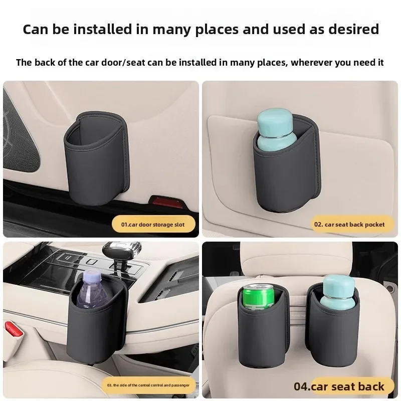 Samochodowy organizer boczny z uchwytem na kubek