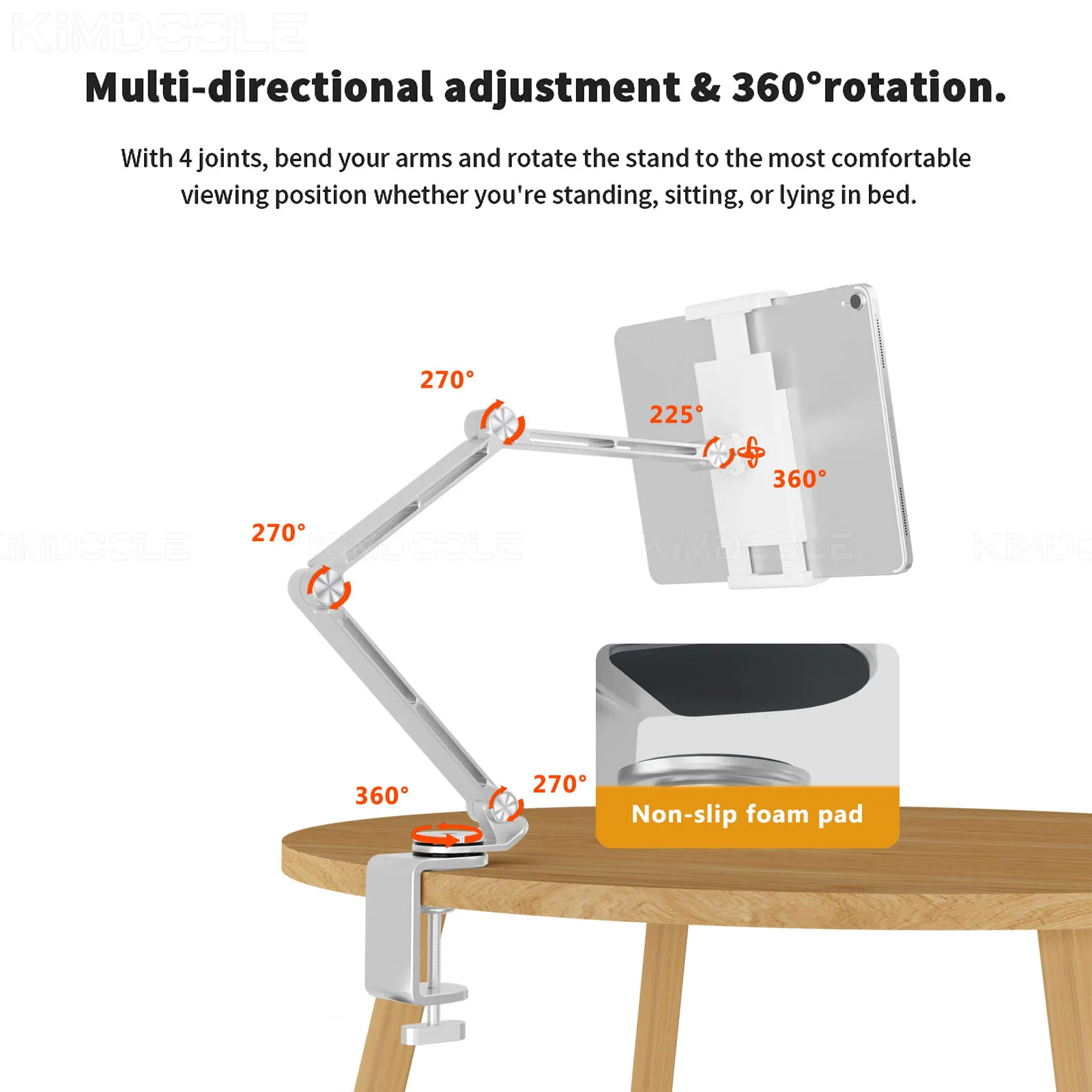 Regulowany stojak na tablet i telefon 360°