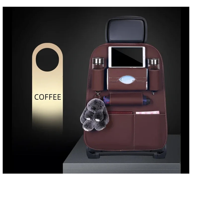 Organizer na tył fotela z zamykanym schowkiem